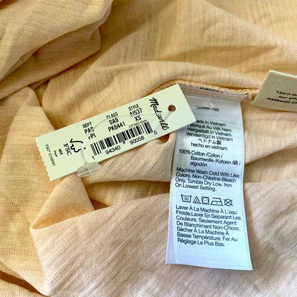 BNWT Madewell pink 100% cotton whisper tee - Picture 6 of 7